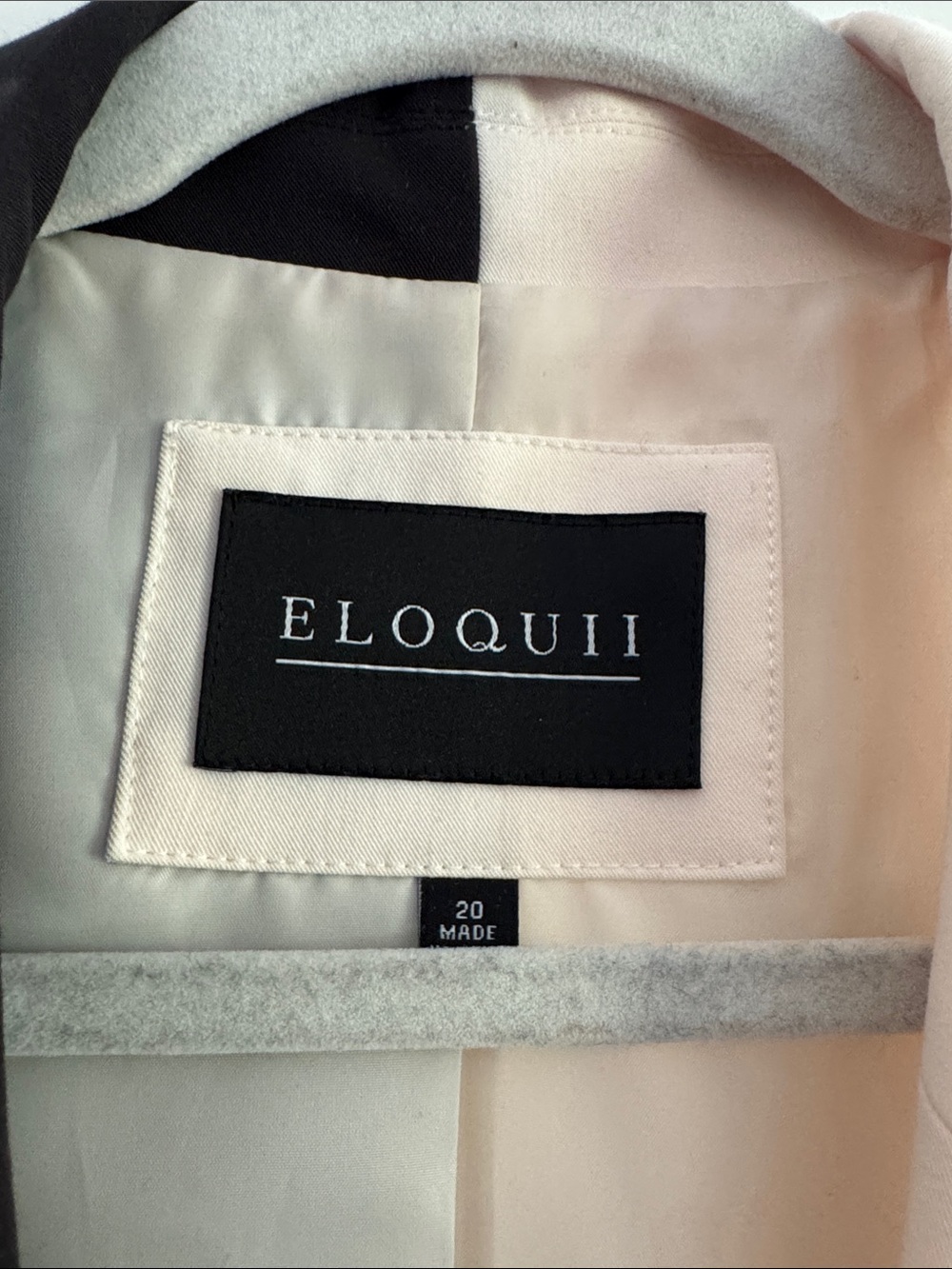 Eloquii Two-Tone Blazer Jacket - Black & Blush Pink - Picture 2 of 10
